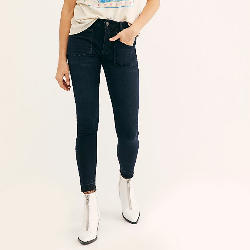 Free People Ivy Mid-Rise Skinny Jeans